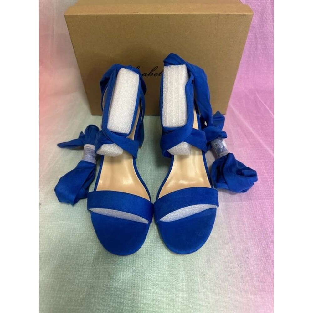 Elisabet Tang Royal Blue Suede Heels